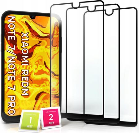 Hello Case 3-pak Szkło Hartowane Do Redmi Note 7 7 Pro na cały ekran 9H ochronne 5D (ZESTAWSZKLOREDMINOTE77PRO0990)