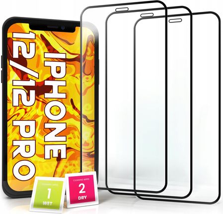 Hello Case 3-pak Szkło Hartowane Do iPhone 12 12 Pro na cały ekran 9H ochronne 5D (ZESTAWSZKLOIPHONE1212PRO0405)