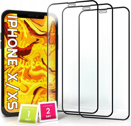 Hello Case 3-pak Szkło Hartowane Do iPhone X Xs na cały ekran 9H ochronne 5D (ZESTAWSZKLOHARTOWANEIPHONEXXS0481)