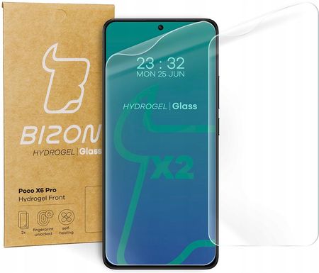 Bizon Folia hydrożelowa ochronna na ekran do Xiaomi Poco X6 Pro, 2 sztuki (BGHS2POCOX6P)