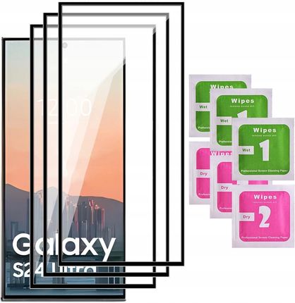 Case 3x Szkło Hartowane 5D do Samsung Galaxy S24 Ultra Na Cały Ekran 9H (DP112)