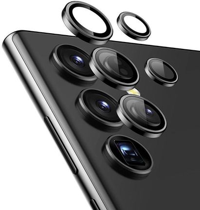 Crong Szkło hartowane na obiektyw aparatu Samsung Galaxy S24 Ultra Czarne (ATCOGAPOLR24UBK)