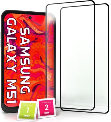 Hello Case 2-pak Szkło Hartowane do Samsung Galaxy M51 Ochronne Pełne Na cały ekran 5D (SZKLOOCHRONNEHARTOWANESZKIEŁKOSZYBKA1529)