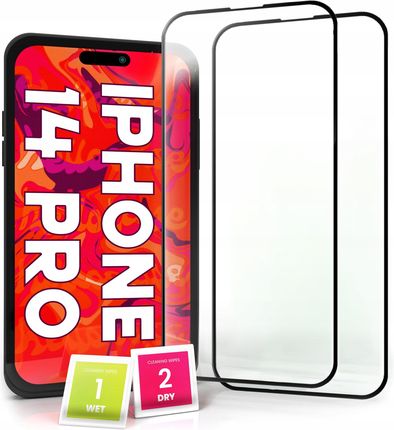 Hello Case 2-pak Szkło Hartowane do iPhone 14 Pro Ochronne Pełne Na cały ekran 5D 9H (SZKLOOCHRONNEHARTOWANESZKIEŁKOSZYBKA0632)