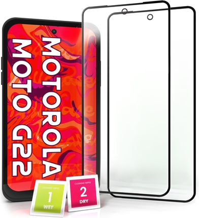 Hello Case 2-pak Szkło Hartowane do Motorola Moto G22 4G Ochronne Pełne Na cały ekran (SZKLOOCHRONNEHARTOWANESZKIEŁKOSZYBKA0735)