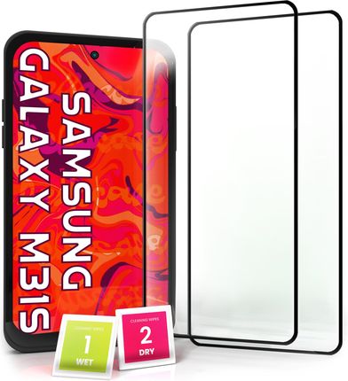 Hello Case 2-pak Szkło Hartowane do Samsung Galaxy M31s Ochronne Pełne Na cały ekran (SZKLOOCHRONNEHARTOWANESZKIEŁKOSZYBKA1002)