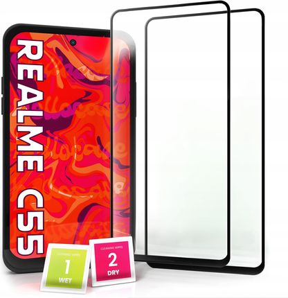 Hello Case 2-pak Szkło Hartowane do Realme C55 Ochronne Pełne Na cały ekran 5D 9H (SZKLOOCHRONNEHARTOWANESZKIEŁKOSZYBKA1419)