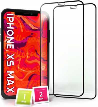 Hello Case 2-pak Szkło Hartowane do iPhone Xs Max Ochronne Pełne Na cały ekran 5D 9H (SZKLOOCHRONNEHARTOWANESZKIEŁKOSZYBKA0744)