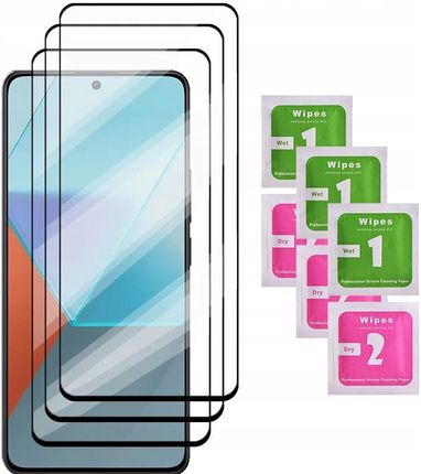 Case 3x Szkło Hartowane 5D Do Xiaomi Redmi Note 13 4G 5G Na Cały Ekran (DP117)