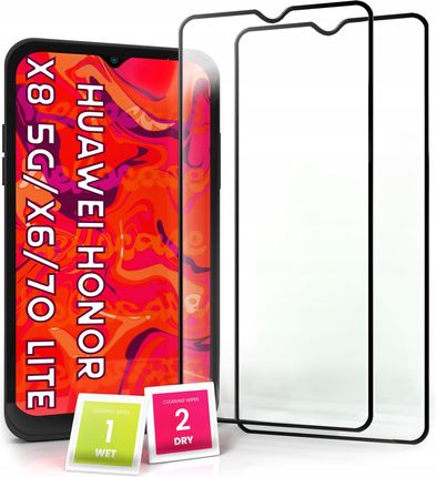 Hello Case 2-pak Szkło Hartowane do Honor X8 5G X6 70 Lite Pełne Na cały ekran 5D (SZKLOOCHRONNEHARTOWANESZKIEŁKOSZYBKA1425)