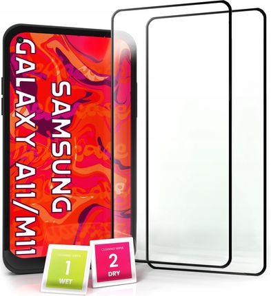 Hello Case 2-pak Szkło Hartowane do Samsung Galaxy A11 M11 Pełne Na cały ekran 5D 9H (SZKLOOCHRONNEHARTOWANESZKIEŁKOSZYBKA0425)