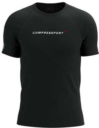 Compressport Koszulka Biegowa Training Ss Logo T-Shirt Black