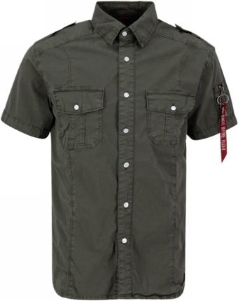 Koszula z krótkim rękawem Alpha Industries Basic Shirt Slim S 136427 136 - Ciemnoszara RATY 0% | PayPo | GRATIS WYSYŁKA | ZWROT DO 100 DNI