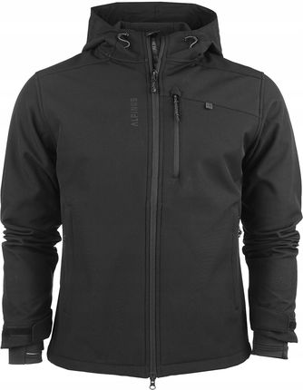 Alpinus Męska Kurtka Czarna Softshell Górska R.xl