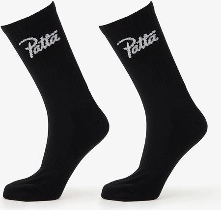 Patta Script Logo Sport Socks 2-Pack Black