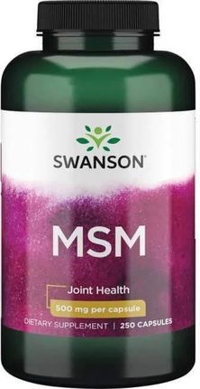 SWANSON Siarka MSM - Metylosulfonylometan 500 mg (250 kaps.)