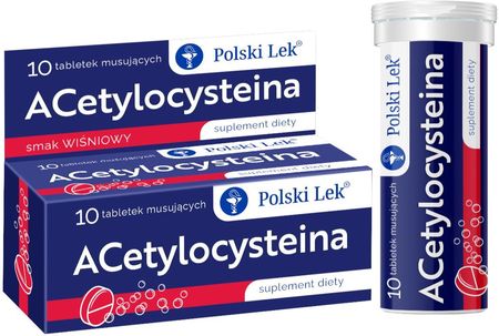 ACetylocysteina o smaku wiśniowym, 10 tabletek musujących