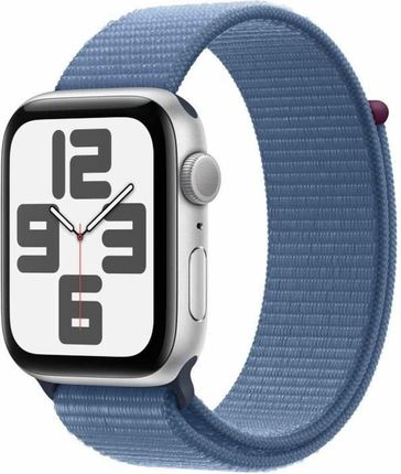Apple Watch SE 2023 GPS Koperta 44m Z Aluminium W Kolorze Srebrnym Z Opaską Sportową W Kolorze Zimowego Błękitu (MREF3QFA)