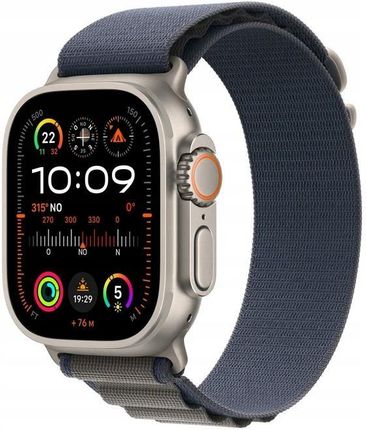 Apple Watch Ultra 2 GPS+Cellular Koperta 49mm Z Tytanu W Kolorze Naturalnym Z Opaską Alpine W Kolorze Niebieskim (MREK3FDA)