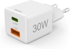 Hama ładowarka sieciowa Mini, PD QC, 1xUSB-C, 1xUSB-A 30W biała (201992)