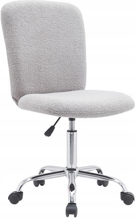 Krzesło Biurowe Fotel Obrotowy Fluffy Szary Dla Dziecka Regulowane