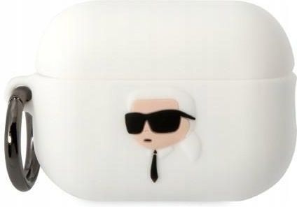 Karl Lagerfeld Airpods Pro 2 Cover Biały/White Silicone Karl He (KLAP2RUNIKH)