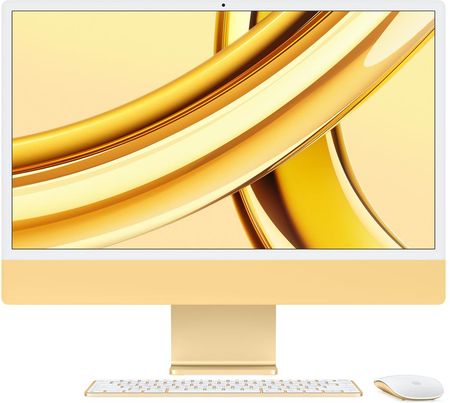 Apple iMac 24" M3 (8-core CPU, 10-core GPU) 8GB RAM 256GB SSD - Żółty (Z19F/A)