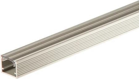 Profil aluminiowy do taśmy LED prosty z osłonką transparentną aluminium anoda CEZAR 14x12mm 1m Srebrny