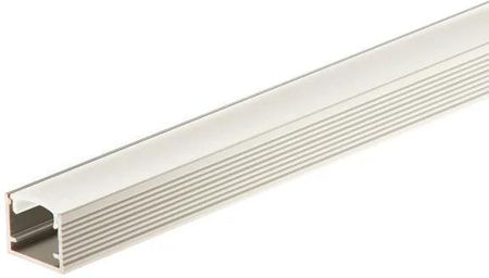 Profil aluminiowy do taśmy LED prosty z osłonką mleczną aluminium anoda CEZAR 14x12mm 1m Srebrny