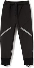 Spodnie softshell czarne z odblaskami