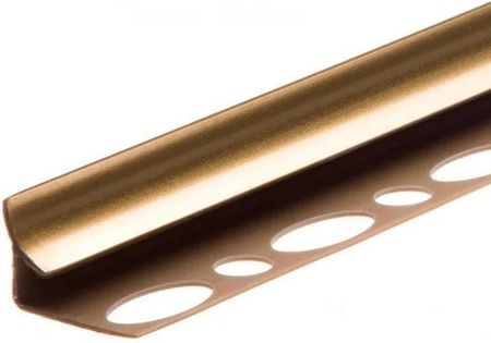 Profil wewnętrzny szeroki do glazury PVC CEZAR 10mm 2,5m Złoty