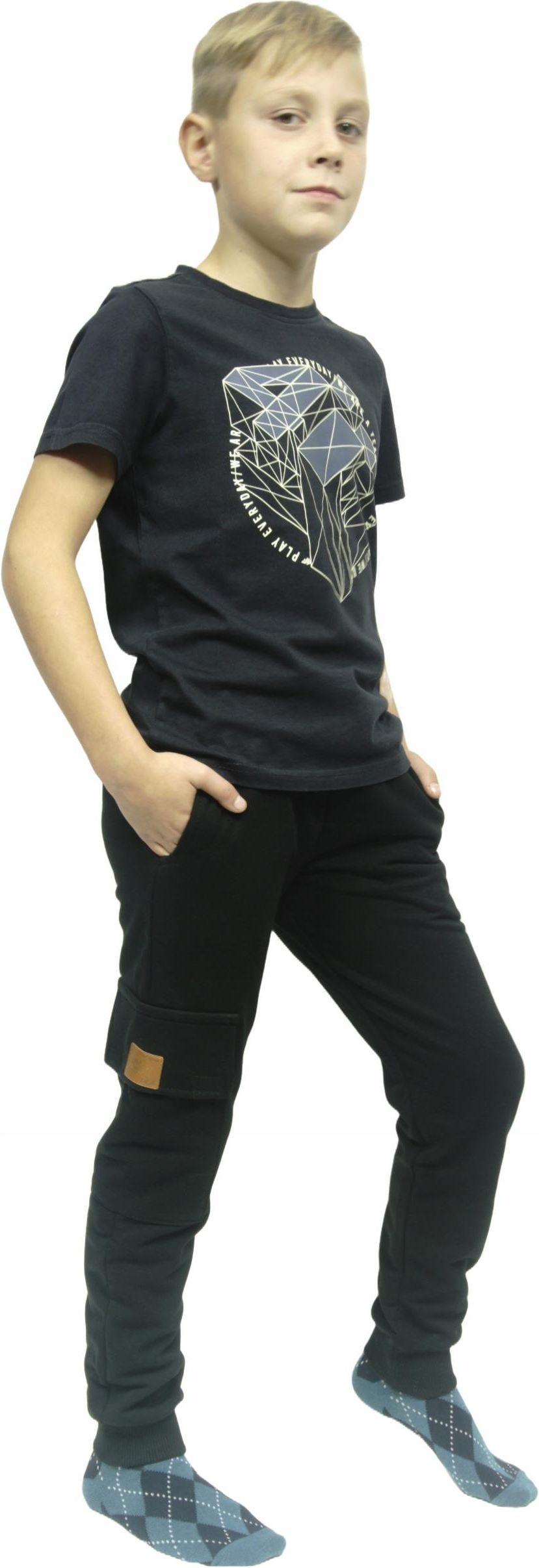 Spodnie Dresowe Bojówki 134 czarne - Ceny i opinie - Ceneo.pl