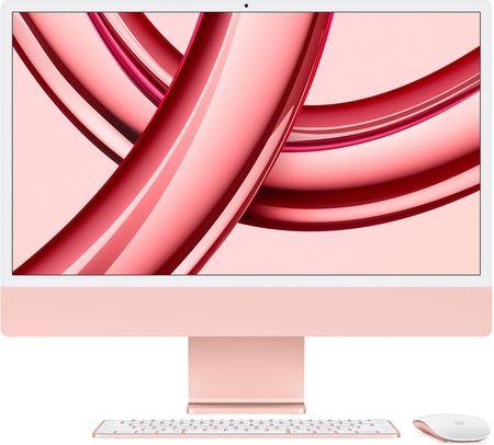 Apple iMac 24" M3 (8-core CPU, 10-core GPU) 8GB RAM 256GB SSD - Różowy (MQRT3ZE/A)