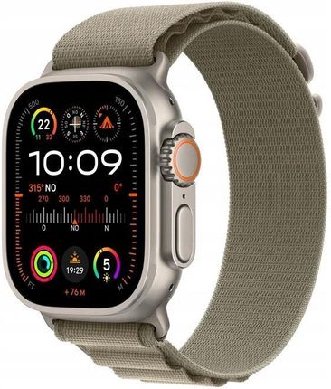 Apple Watch Ultra 2 GPS+Cellular Koperta 49mm Z Tytanu W Kolorze Naturalnym Z Opaską Alpine W Kolorze Moro (MREX3FDA)
