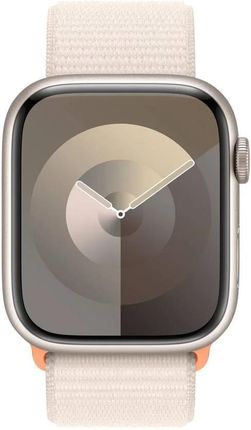 Apple Watch Series 9 GPS Koperta 45mm Z Aluminium W Kolorze Księżycowej Poświaty Z Opaską Sportową W Kolorze Księżycowej Poświaty (MR983QFA)