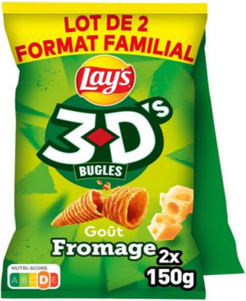 Lay'S 3D Buggles Kukurydziane Chipsy Chrupki Smak Fromage 300g