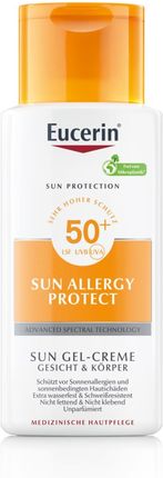 Eucerin Sun Allergy Protect Spf50+ Żel- Krem Ochronny Do Twarzy I Ciała 150ml