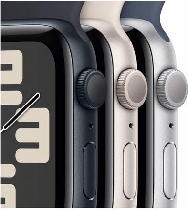 Apple Watch SE GPS Koperta 44mm Z Aluminium W Kolorze Księżycowej Poświaty Z Paskiem Sportowym W Kolorze Księżycowej Poświaty (MRE43QFA)