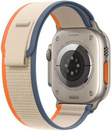 Apple Watch Ultra 2 GPS+Cellular Koperta 49mm Z Tytanu W Kolorze Naturalnym Z Opaską Trail W Kolorze Pomarańczowym Beżowym (MRF23FDA)