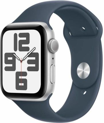 Apple Watch SE GPS Koperta 44mm Z Aluminium W Kolorze Srebrnym Z Paskiem Sportowym W Kolorze Sztormowego Błękitu (MREC3QFA)