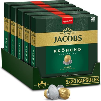 Jacobs Kapsułek Lungo Krönung Signature 6 Crema Intensywność 5X20szt Do Ekspresów Nespresso