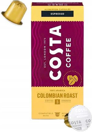 Costa Coffee Kapsułki Do Nespresso Colombian Roast Espresso Arabica 10Szt