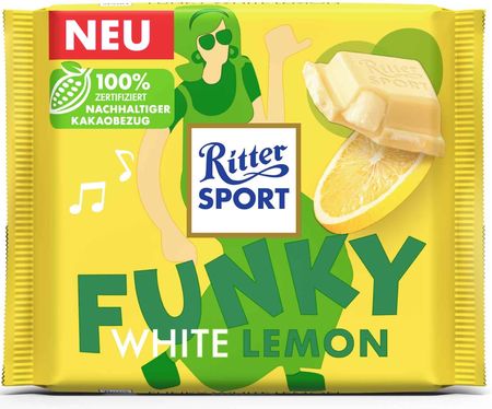 Ritter Sport Funky White Lemon Biała Czekolada Cytrynowa 100g