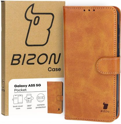 Bizon Etui Case Pocket Do Galaxy A55 5G Brązowe