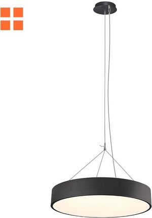 HOLDBOX Bergamo Lampa wisząca LED Ø 52cm 30W 3000K czarna HB14034 HOLDBOX