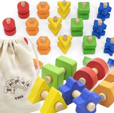 Zdjęcie Viga Toys Nakrętki I Śrubki Dopasuj Zakręcaj Zabawka Zręcznościowa - Lądek-Zdrój