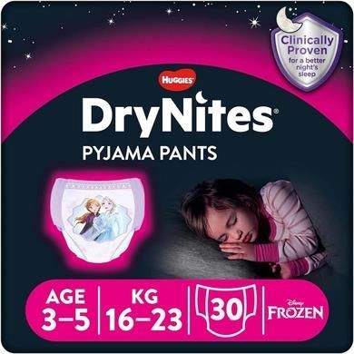 Huggies Drynites Jednorazowe Spodnie Do Piżamy Dla Dziewczynek 3-5 Lat 3X10Szt.