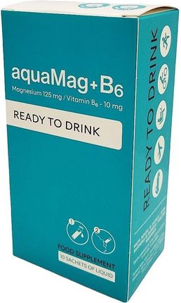 Biofarmacja Aquamag + B6 Magnez Witamina B6 10 Sasz X 15ml