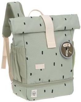 Lassig Mini Rolltop Backpack Happy Print S Light Olive