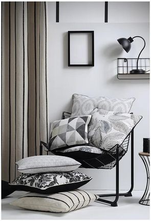 Stof France Zasłona St Trop W Kolorze Białoczarnym 260X135 Cm Onesize